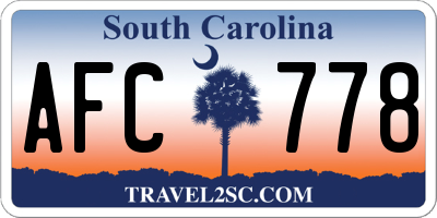 SC license plate AFC778