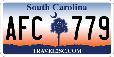 SC license plate AFC779