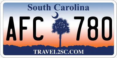 SC license plate AFC780