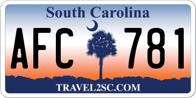 SC license plate AFC781