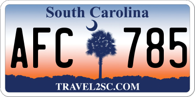 SC license plate AFC785