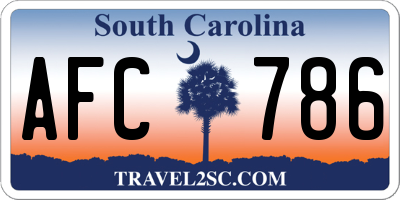 SC license plate AFC786