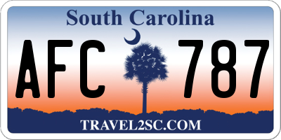 SC license plate AFC787