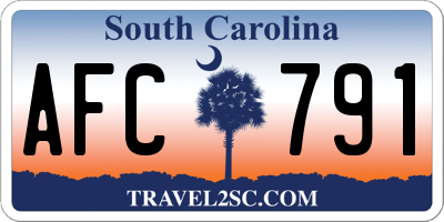 SC license plate AFC791