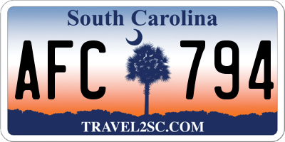SC license plate AFC794