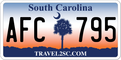 SC license plate AFC795