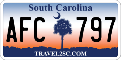 SC license plate AFC797