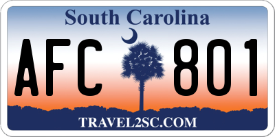 SC license plate AFC801