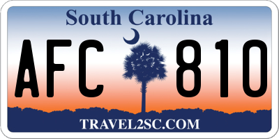 SC license plate AFC810