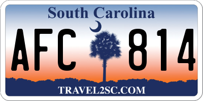 SC license plate AFC814