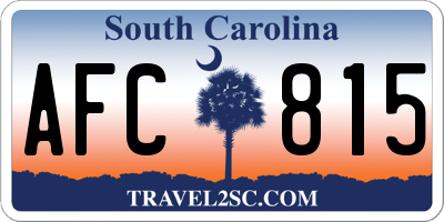 SC license plate AFC815