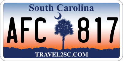 SC license plate AFC817