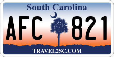 SC license plate AFC821