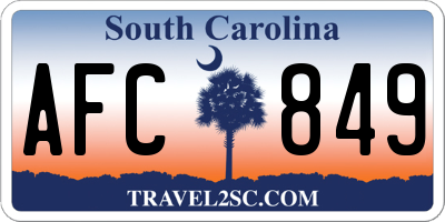 SC license plate AFC849