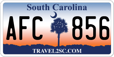 SC license plate AFC856