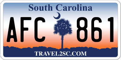 SC license plate AFC861