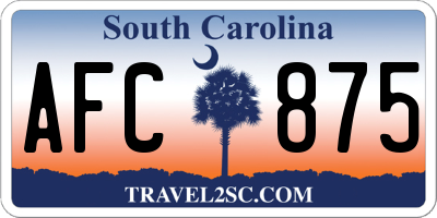 SC license plate AFC875