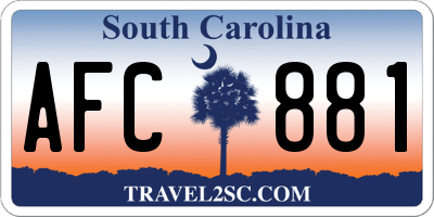 SC license plate AFC881