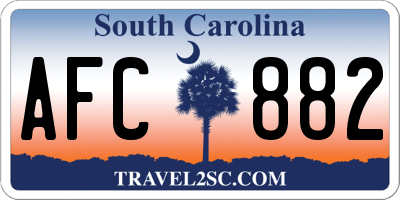 SC license plate AFC882