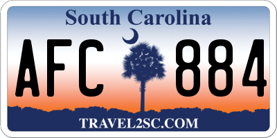 SC license plate AFC884