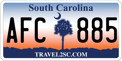 SC license plate AFC885