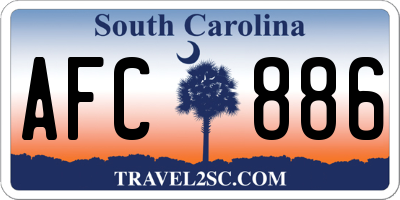 SC license plate AFC886