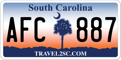 SC license plate AFC887