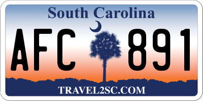 SC license plate AFC891