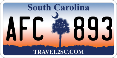 SC license plate AFC893