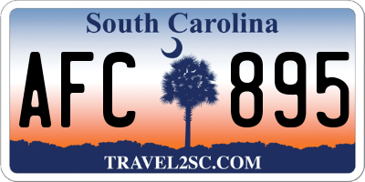 SC license plate AFC895