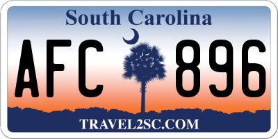 SC license plate AFC896