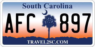 SC license plate AFC897
