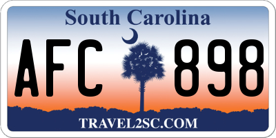 SC license plate AFC898