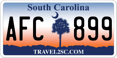 SC license plate AFC899