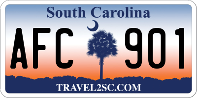 SC license plate AFC901