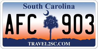 SC license plate AFC903