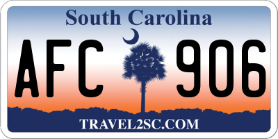 SC license plate AFC906