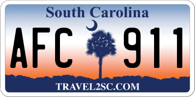 SC license plate AFC911