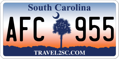 SC license plate AFC955