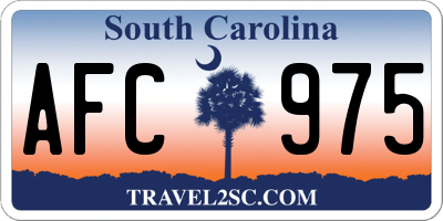 SC license plate AFC975