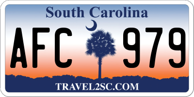 SC license plate AFC979