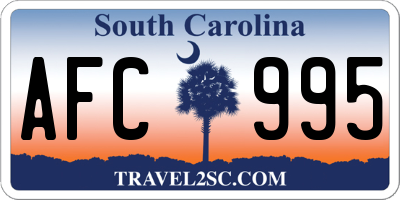 SC license plate AFC995