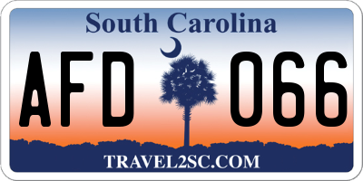 SC license plate AFD066