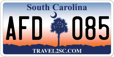 SC license plate AFD085