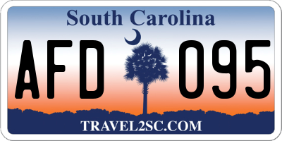 SC license plate AFD095
