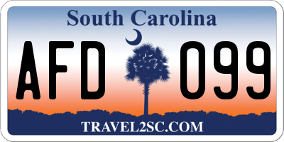 SC license plate AFD099