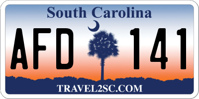 SC license plate AFD141