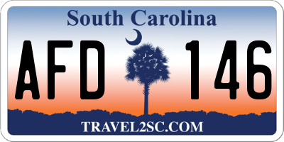 SC license plate AFD146