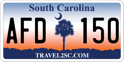 SC license plate AFD150