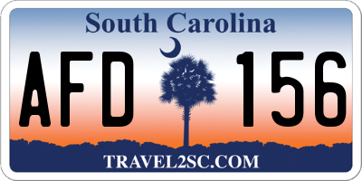 SC license plate AFD156
